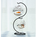 Plant Terrarium/Hanging Candle Holder, Round Baseg